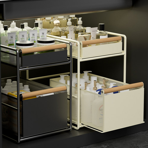 浴室柜下水槽置物架抽拉式收纳