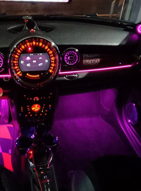 适用于宝马迷你R56 R55 R60 F56mini one改奔chi涡轮氛围灯出风口