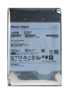 WD/西数 HUH721212ALE600 SATA3 12TB企业级NAS服务器氦气CMR