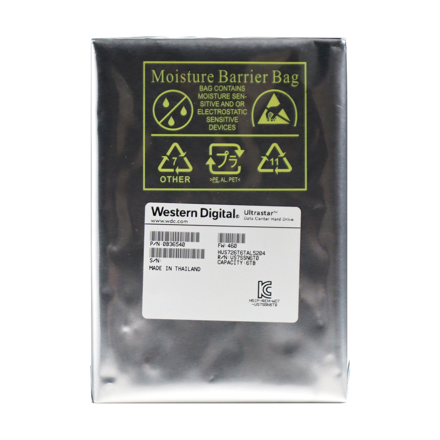 WD/西部数据 HUS726T6TAL5204 HC310 3.5寸硬盘6T企业级SAS服务器