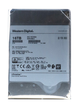 WD/西部数据HC550 WUH721816ALE6L4 16TB7.2K SATA3氦气企业级16T