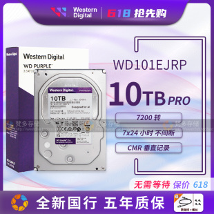 西部数据 WD101EJRP 10TB7200转SATA3 256M监控硬盘pro10T紫盘