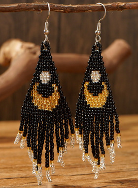 Olive Pink 瓯瓶 原创波西米亚耳环  Handcraft Bohemia earrings