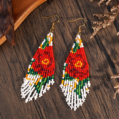 Olive Pink瓯瓶 原创民族风耳环Handcraft Exotic  earrings