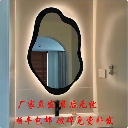 简约轻奢异形LED壁挂梳妆镜