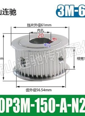 核酸平面检测仪同步皮带轮铝合金HTPT60S150AN20核酸检测同步带