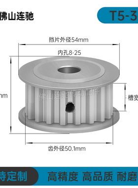T5-32齿 同步轮 T532齿 AF型 槽宽11 同步皮带轮 孔8-25齿轮T5150