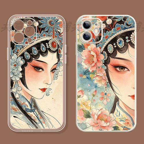 京剧手机壳适用苹果17e/16/15古风14plus中国风13硅胶软iphone12promax/11全包一加Ace6t/TURBO6V魅族21防摔