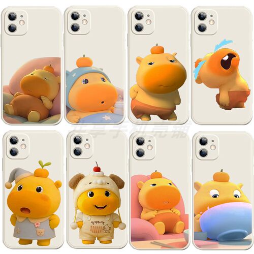 水豚噜噜表情包手机壳适用苹果17/16/15可爱14plus硅胶13全包iphone12promax防摔11一加TURBO6v/Ace6