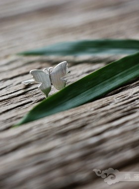 『 青禾淑坊 』925银蝴蝶戒指 {蝴蝶沧海} 开口指环 古典风雅小物