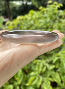 『青禾淑坊』天然玛瑙手镯 国风古典玉石圆镯 60MM