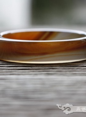 青禾淑坊天然玛瑙手镯复古