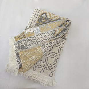 出口高品纯棉纱布浴巾全棉流苏简约波西米亚洗澡巾沙发巾盖毯A类