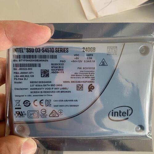 请议价-全新0通电 Intel 英特尔 D3-S4510 240G
