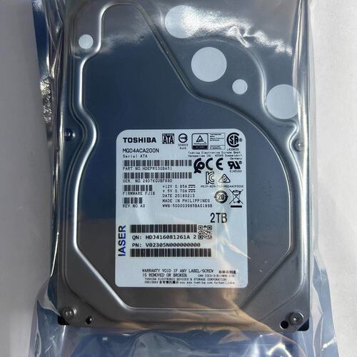请议价-全新0通电 Toshiba/东芝 MG04ACA200N 2