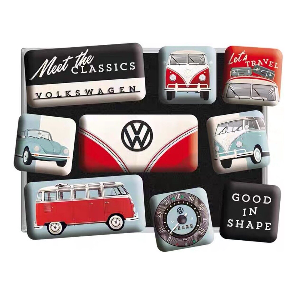 德国nostalgic-art复古欧美风冰箱贴套装磁铁大众甲壳虫系列礼物