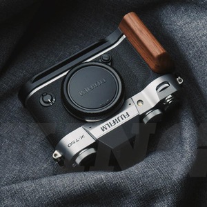 【King】富士X-T50相机手柄铝合金底座 xt50核桃木手柄底座