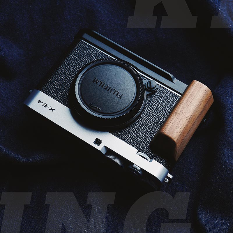 【店促】富士XE4相机木制手柄铝合金底座 xe4复古木手柄