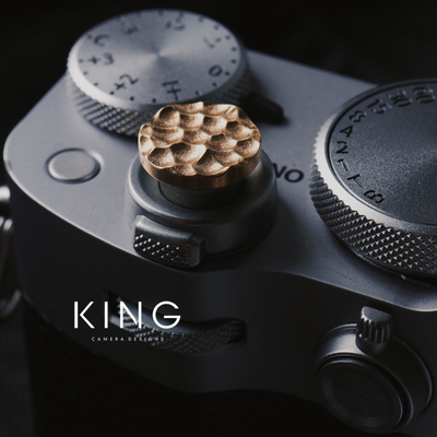 【改良锤纹】通用立体黄铜雕刻热靴盖快门按钮 索尼富士新款做旧