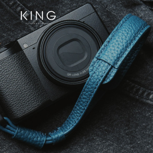 款 相机腕带荔枝纹通用快装 加厚头层皮质感富士 头层牛皮快装