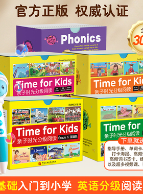 DF正版海尼曼亲子时光分级阅读绘本家庭版Time for Kids 预备级GK1 GK2 G1 0-12岁零基础英语早教启蒙阅读绘本青葫芦点读笔