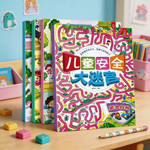 【大开本4册】专注力训练迷宫书