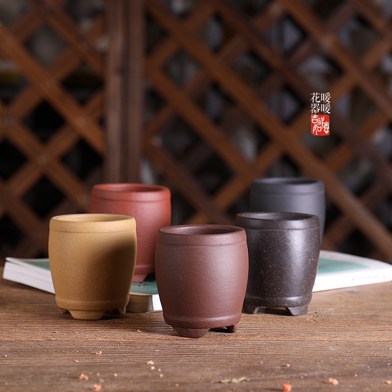 『小高鼓形盆』暖暖精选紫砂特价