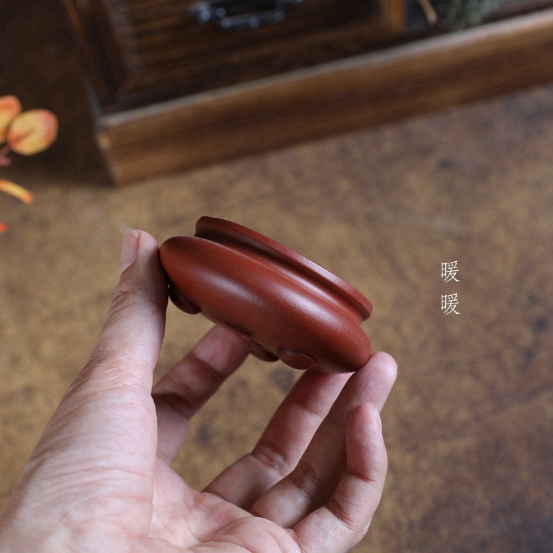 『束口小圆足』原矿大红袍手工微型绿植多肉花盆迷你盆掌中宝