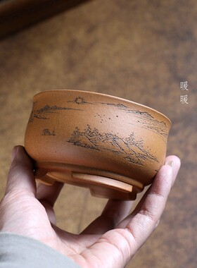 小圆口微型盆紫砂沈小君菖蒲盆