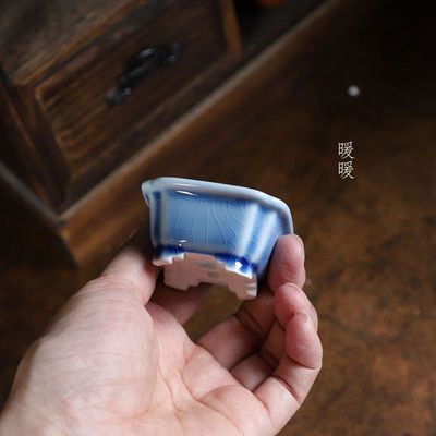 『梯脚小抽方』暖暖精选釉盆陶瓷星宇款拇指多色多肉盆景菖蒲