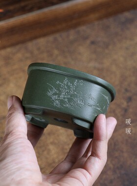 『绿泥精选12款』暖暖精选手工紫砂微型盆 绿植盆景多肉 控养