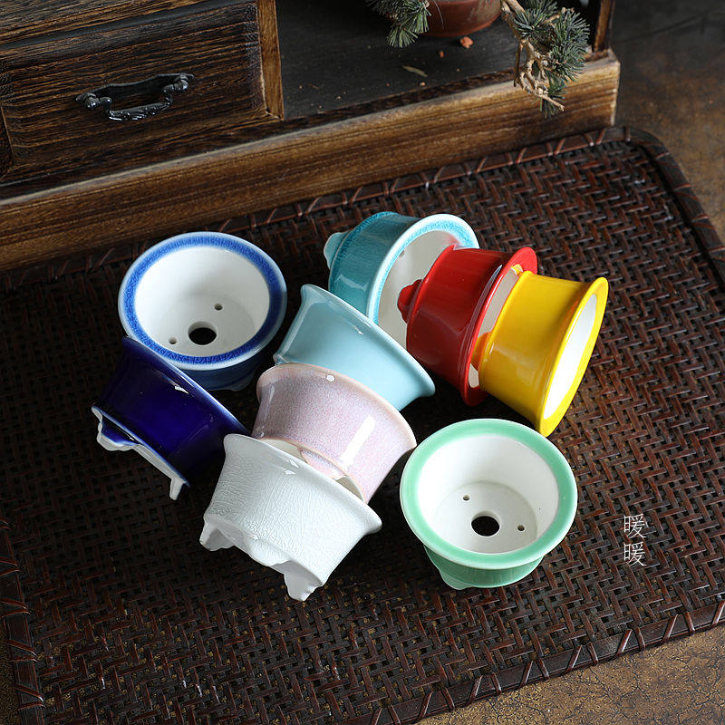 『三足小圆口盆』暖暖精选微型釉盆陶瓷文堂星宇款微盆景绿植多肉,鲜花速递/花卉仿真/绿植园艺,花盆,淘宝优惠券,粉丝福利购,淘宝优惠卷