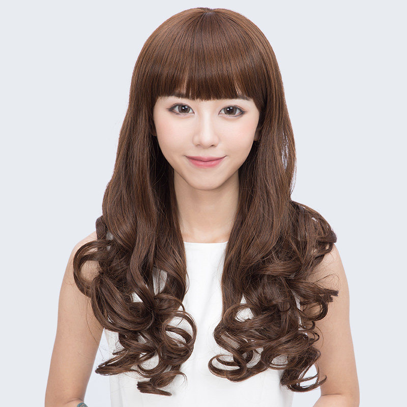 假发全头套式大波浪自然中长发女