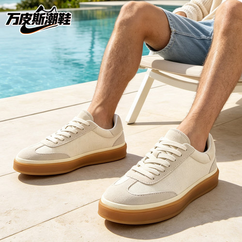 老钱风亚麻透气软底男德训鞋