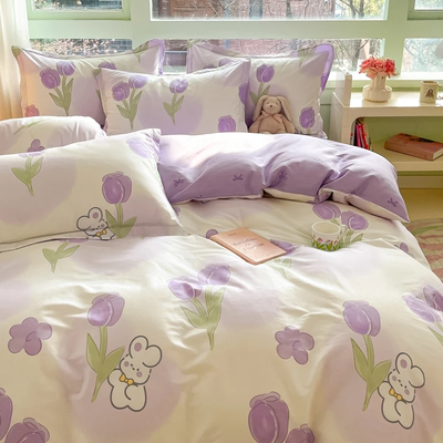 卡通纯棉被套单件180x200x230单人学生宿舍100全棉斜纹被罩夏季