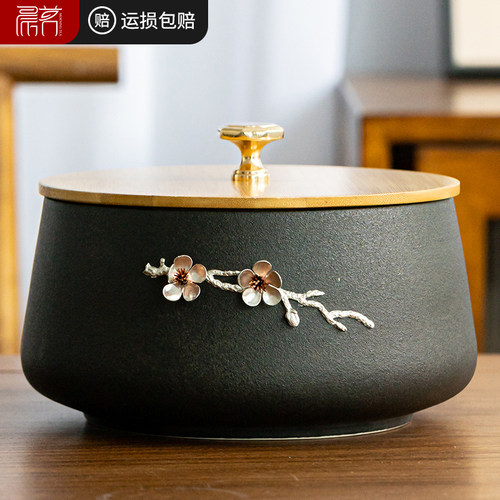 晨茗中式复古茶洗茶具配件废水缸