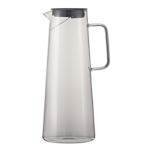 冷水壶玻璃耐高温泡茶壶食品级高鹏硅商用扎壶果茶壶香槟色凉水壶