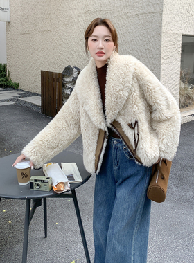 【现货】甜酷短款皮毛一体外套 2580-P235-K358