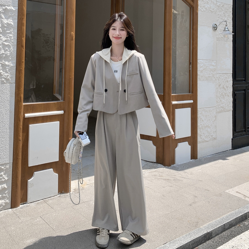 【现货】连帽西装套装两件套2555-P185-K268，女装西装，柏妮丝绮