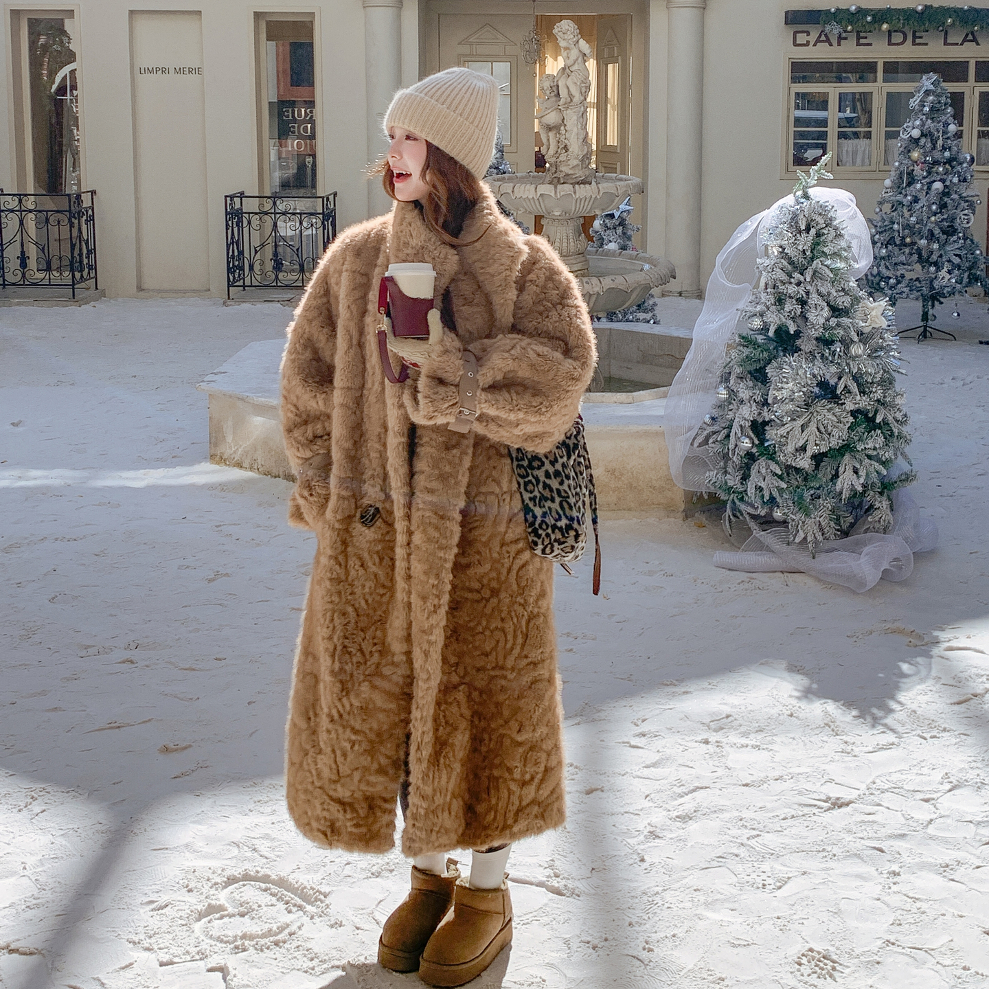 【新款首发】保暖长款皮毛一体外套 2587-P285-K428