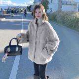 【现货】软糯糯真兔毛皮草外套（有报告）2475-P305-K458，女装皮草，柏妮丝绮