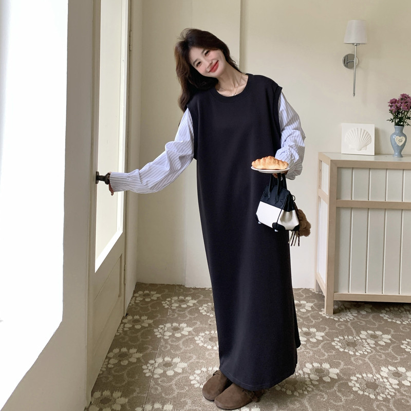 【现货】假两件连衣裙2602-P145-K238,女装连衣裙,柏妮丝绮