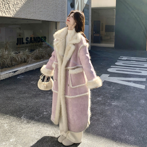 【新款】加厚长款皮毛一体外套 2588-P285-K428图片