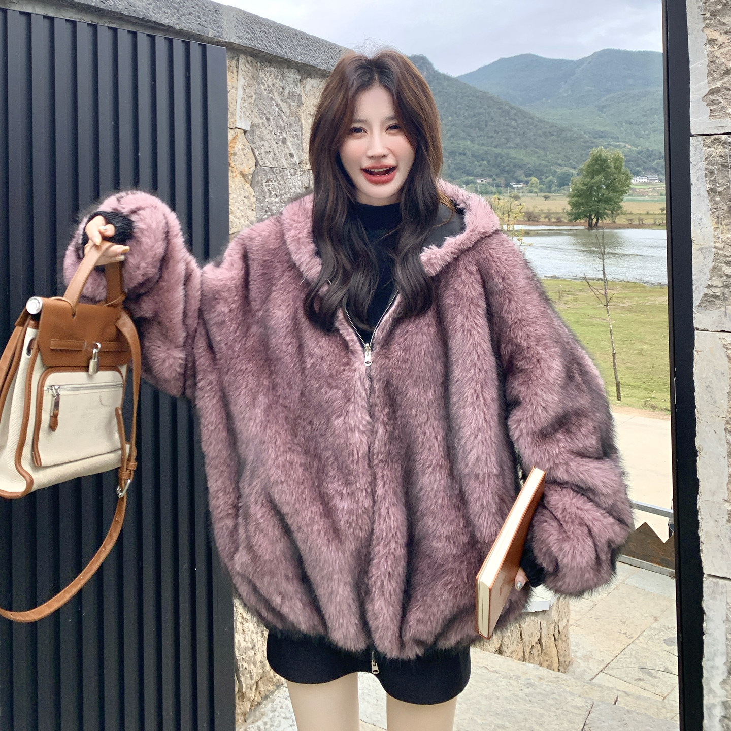 【新款】两面穿大翻领派克服2576-P265-K398,女装派克服,柏妮丝绮