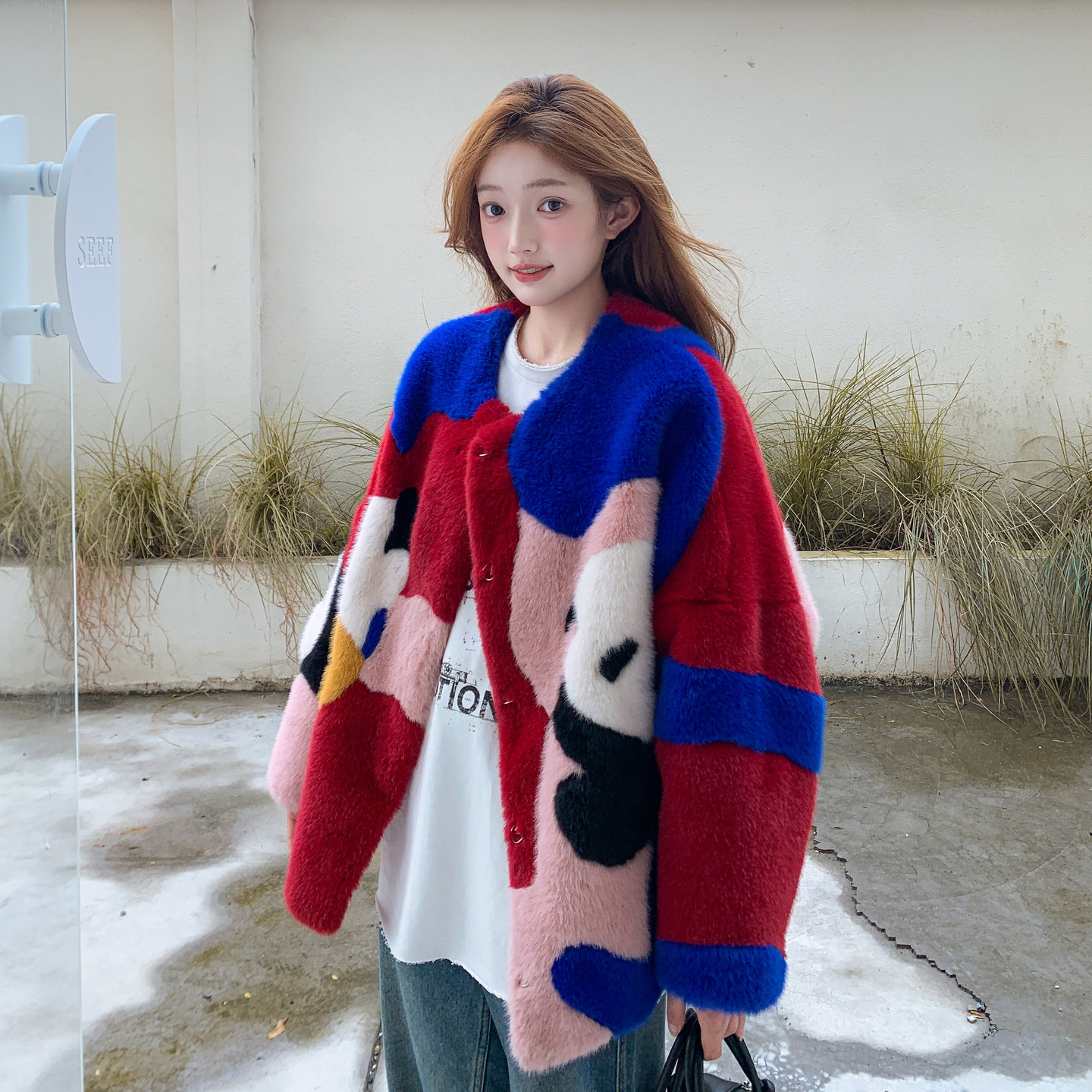 【现货】重工印花环保皮草2570-P295-K438,女装派克服,柏妮丝绮