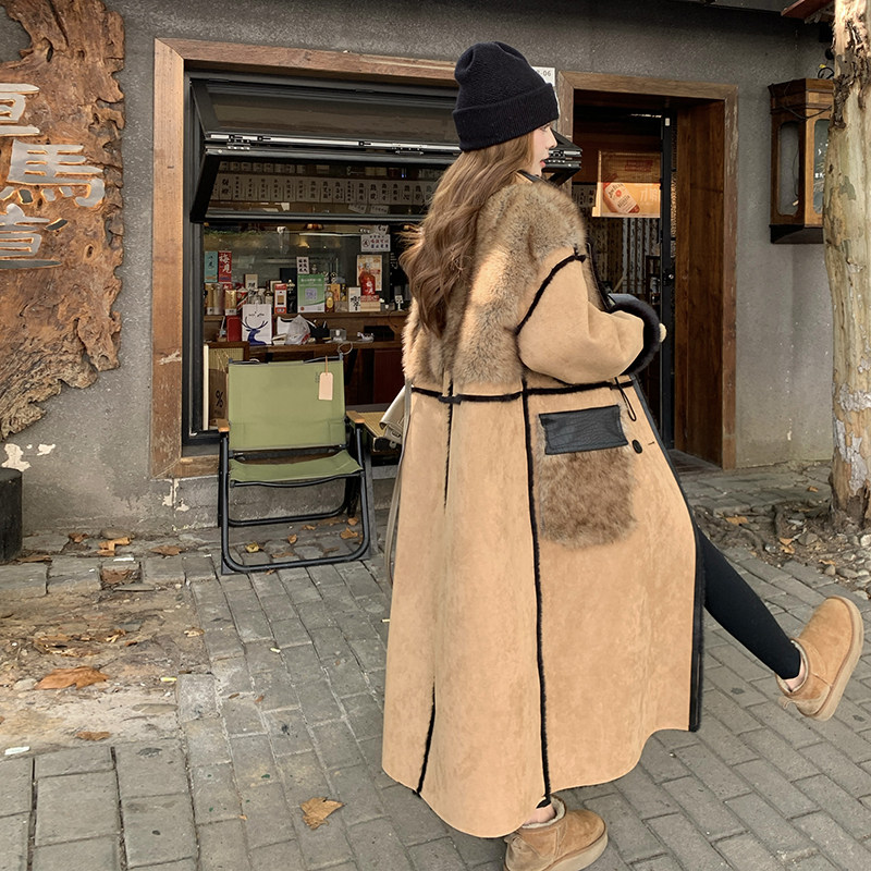 【现货】超重工皮毛一体长款外套2471-P325-K488,女装派克服,柏妮丝绮