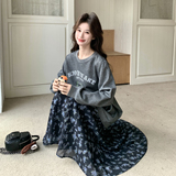 【新款】碎花拼接连衣裙2605-P145-K238，女装连衣裙，柏妮丝绮