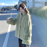 【现货】软糯糯真兔毛皮草外套（有报告）2475-P305-K458，女装皮草，柏妮丝绮