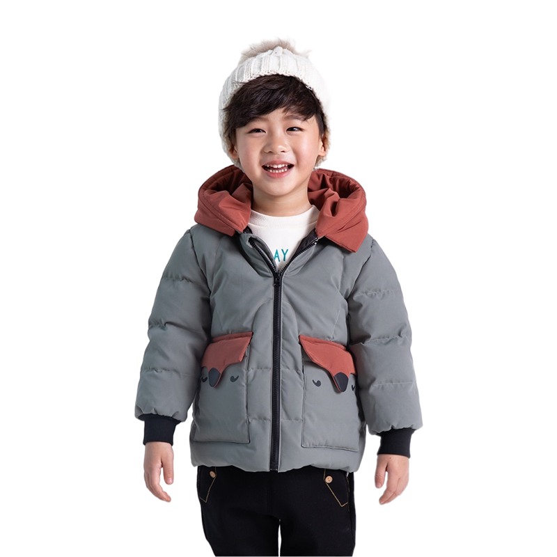 德蒙斯特童装秋冬男童羽绒服时尚卡通动漫幼小童羽绒衣中长款外套