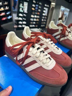 adidas originals SAMBA舒适防滑耐磨低帮休闲鞋男女款红色JI3216